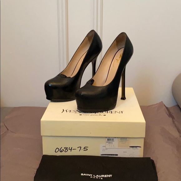 YSL Tribtoo black leather pump - Picture 6 of 9